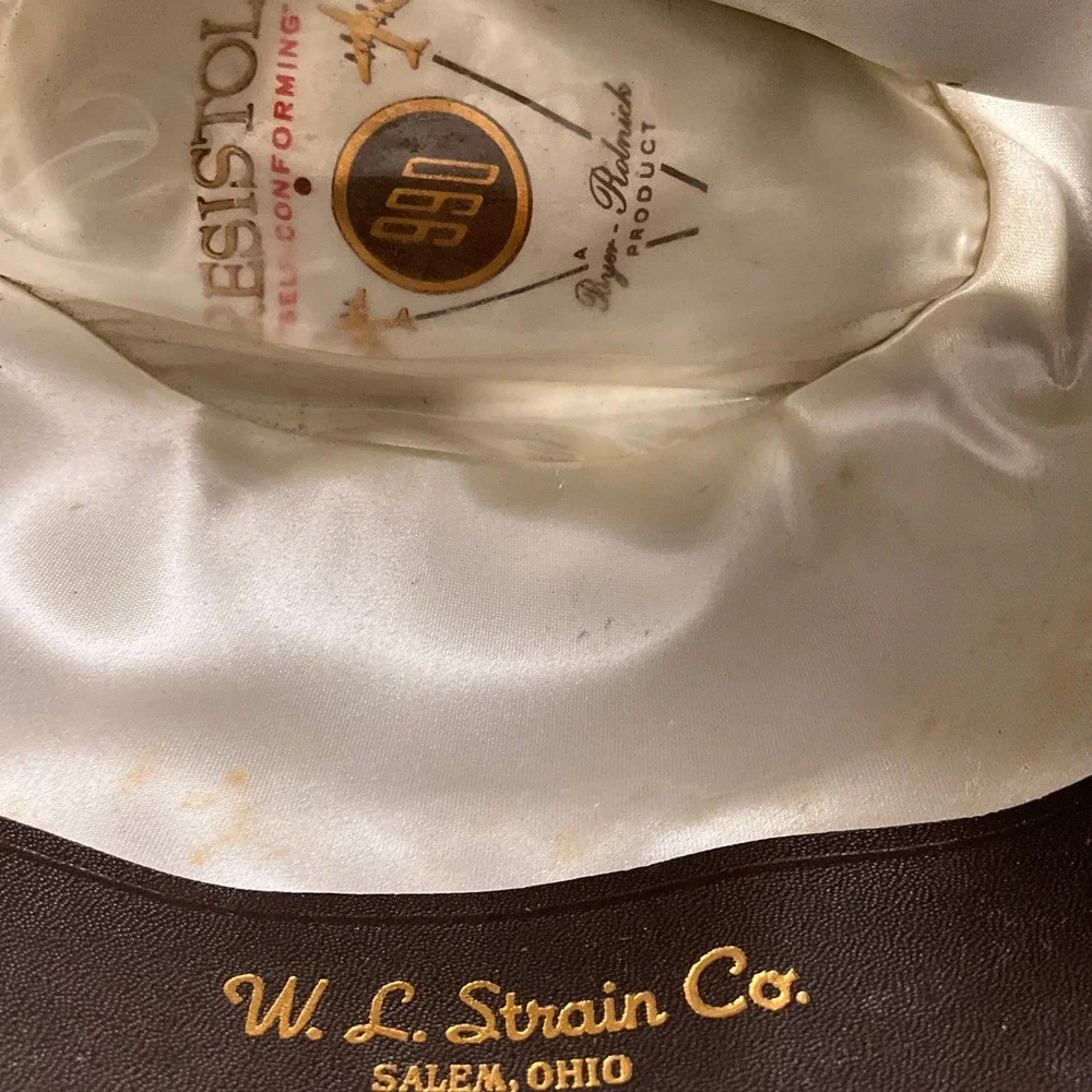WL Strain Hat Mens 6 7/8‎ Brown Melorol Resistol 990 Self Conforming Fedora VTG